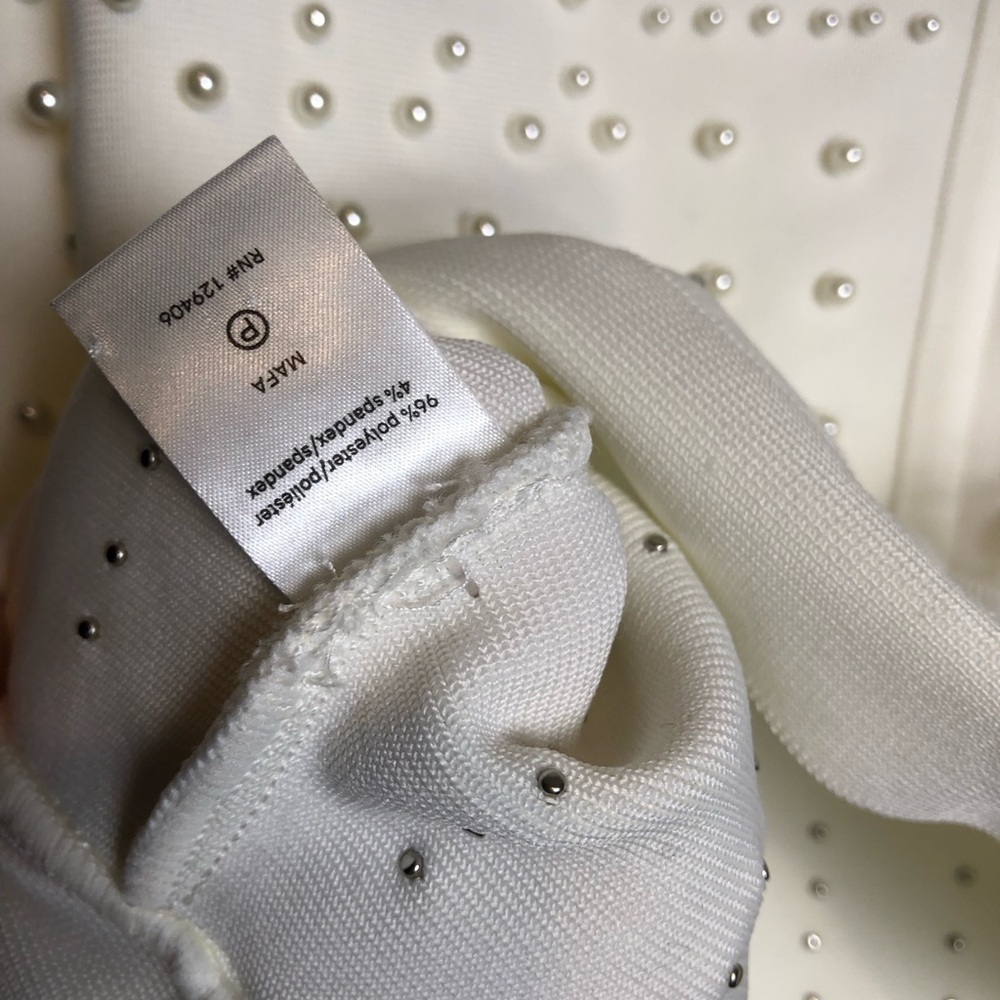 VENUS White Studded Crop Top. NWT size Large - Picture 14 of 16